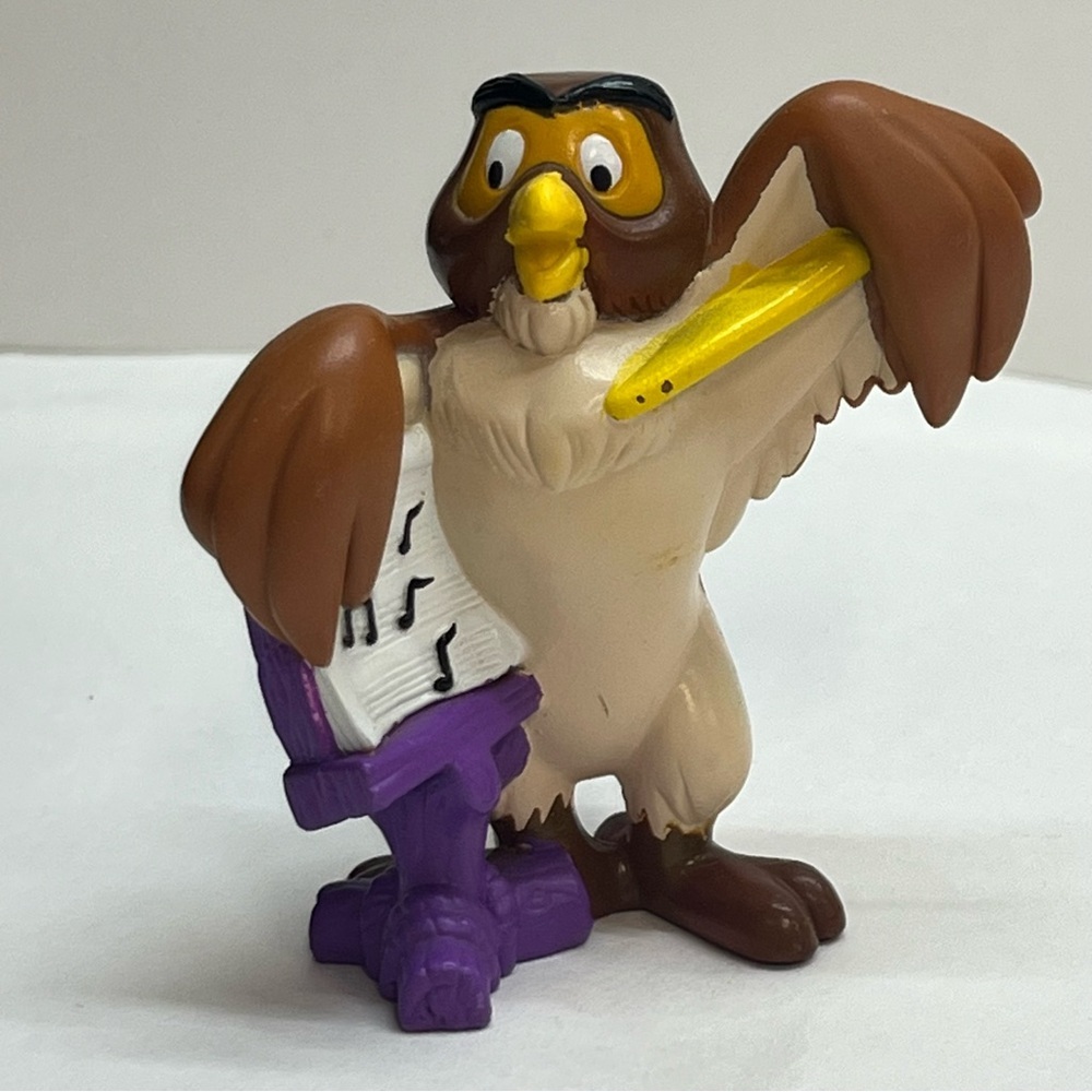 winnie the pooh owl collectible figure music 2000 pvc 2.5‎ inch